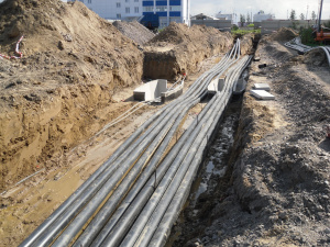 Прокладка силового кабеля в кабельной канализации в Бокситогорске