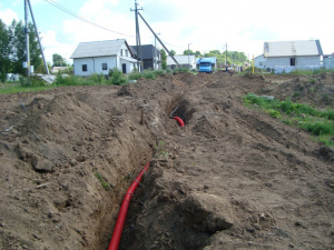 Прокладка кабеля в земле в г. Светогорске